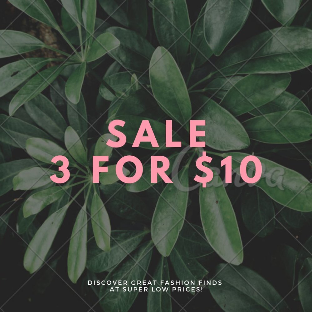💕3 For $10💕
